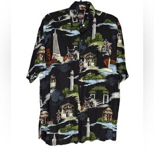 Harley Davidson Tori Richard Large Hawaiian Button Up Dudley Perkins California